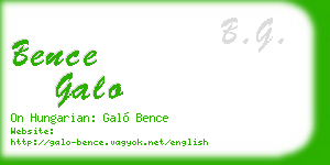 bence galo business card